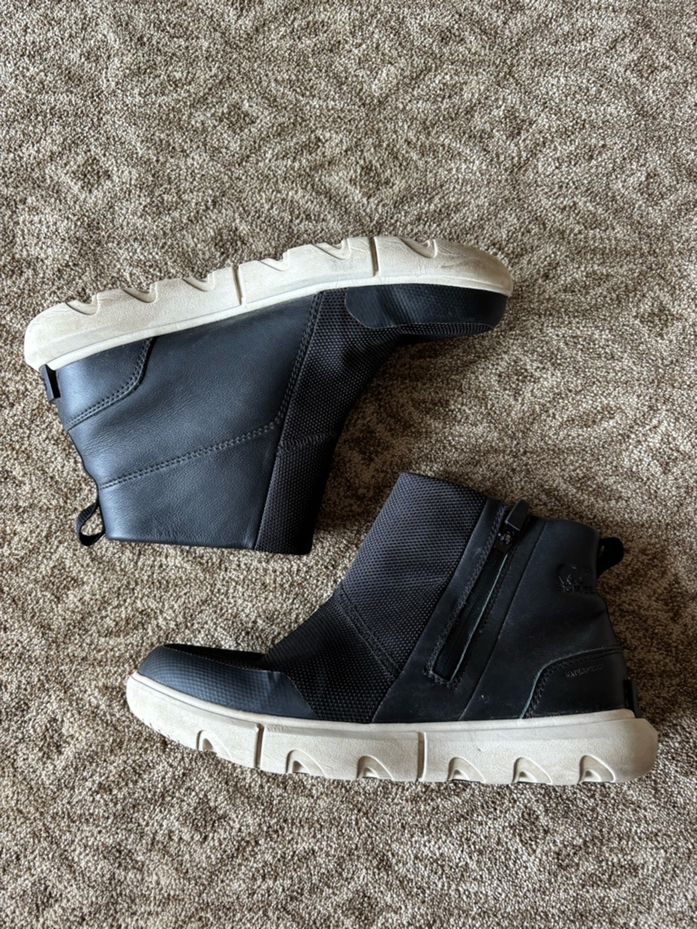 Sorel black waterproof ankle boot